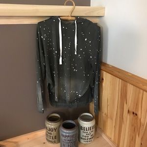 Betsey Johnson Performance Brown Ombré Hoodie, GUC, M